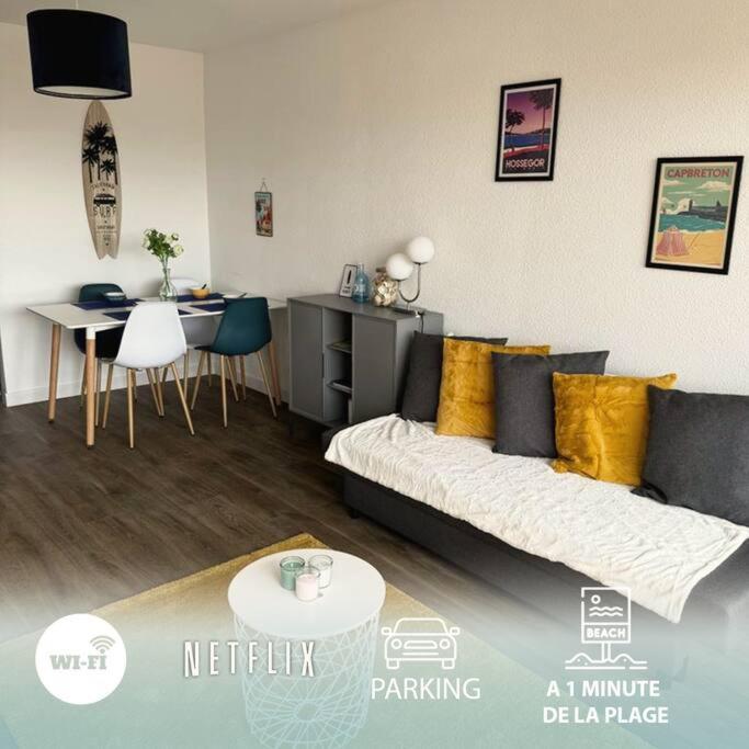 Cap Ocean Appartement T2 Cosy Avec Balcon A 1 Min De L'Ocean Capbreton Esterno foto